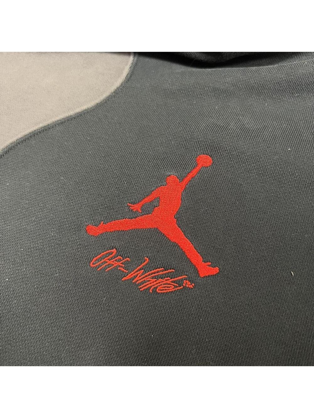 Off-White X Air Jordan Black Pullover Hoodie View 5